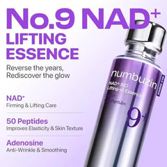 Numbuzin No.9 Essence | Nad+ Bio Lifting-Sil Essence | Lifting, Firming, Wrinkles, Fine Lines, Elasticity | Peptides, Nad+ | Aging, Dull Skin