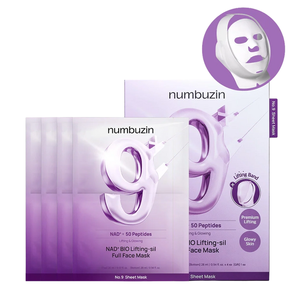 Numbuzin No.9+ NAD+ Bio Lifting Full Face Mask (2 Sheets)