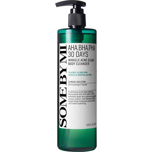 SOME BY MI-BODY WASH-400g-KR-W-AHA BHA PHA 30 DAYS MIRACLE ACNE CLEAR BODY CLEANSER